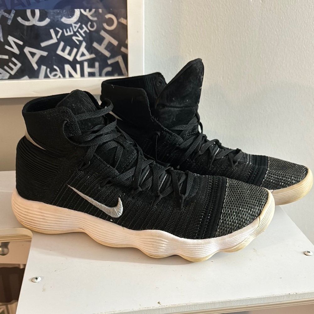 Nike Black and White Knit High-Tops